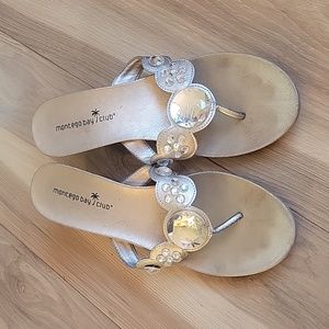 Montego Bay Club Women's size 9 Champange Colored Sandal